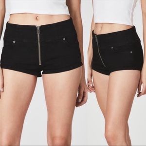 Carmar black zipper shorts